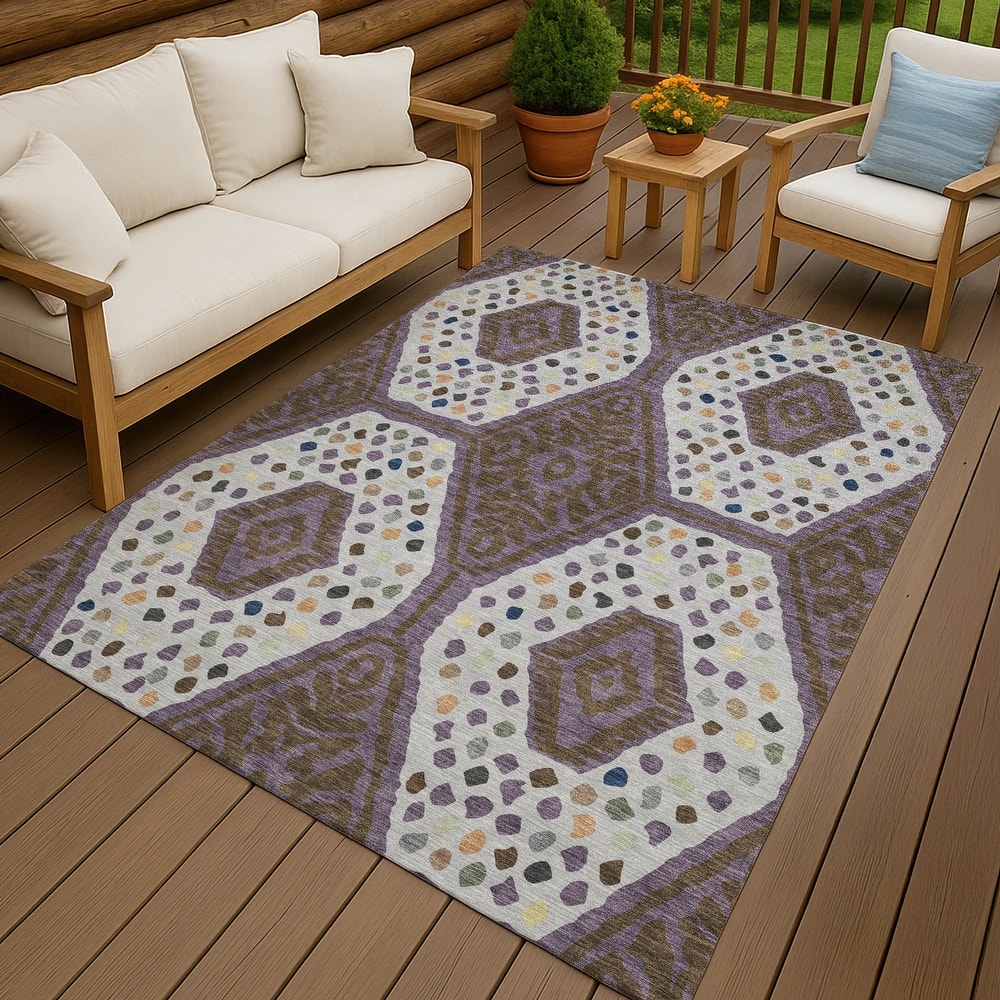 Machine Washable Indoor/ Outdoor Global Nipsey Chantille Rug