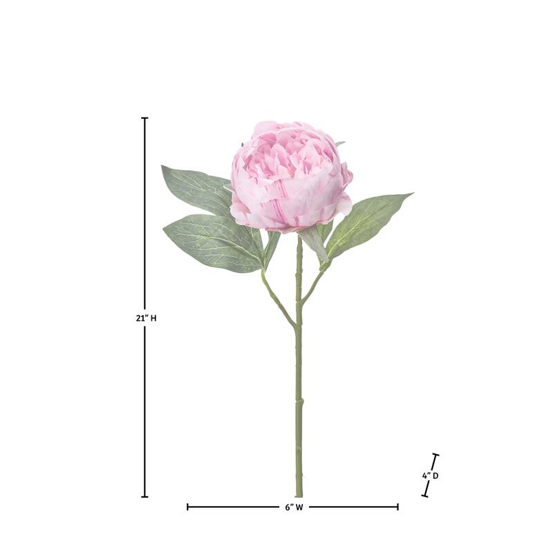 21" Lovely Peony Stem Set of 3