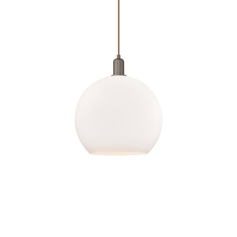 Innovations Lighting 716-1P-18-14 Athens Pendant Athens 14" Wide - Oil Rubbed Bronze / Matte White