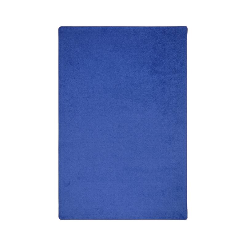 4'x6' area rug in Royal Blue - durable soft decorative rug for home, living room & bedroom - 6' x 7'