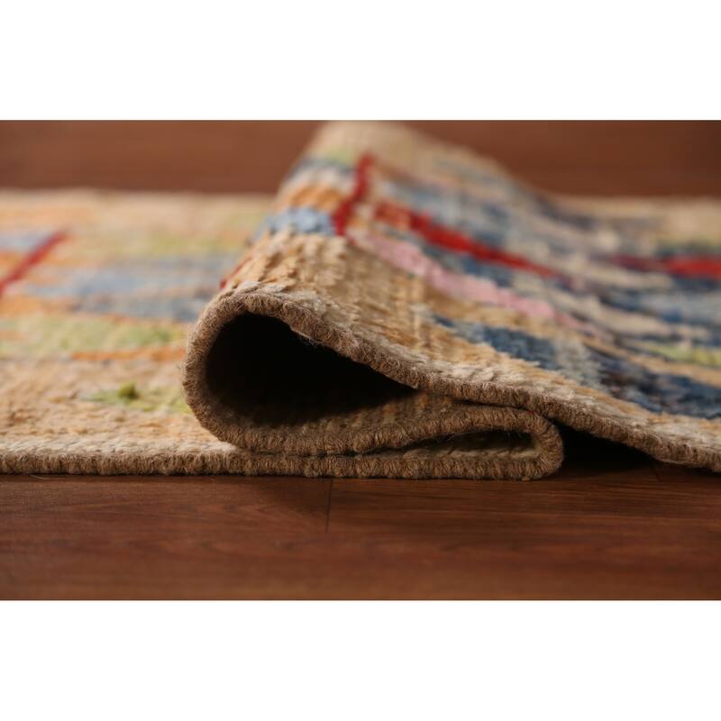 Tribal Moroccan Oriental Runner Rug Handmade Multi-Color Wool Carpet - 3'0" x 9'9"