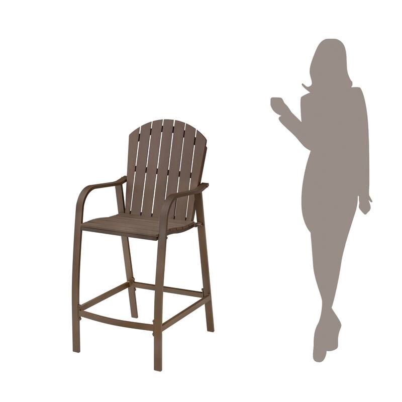 VredHom Outdoor Patio Aluminum Bar Stools Chairs (Set of 4)