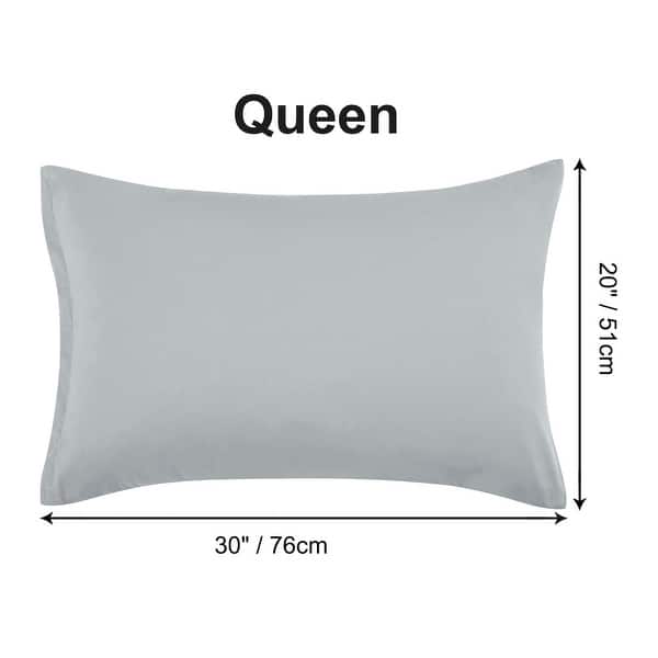 dimension image slide 25 of 39, 2 Pcs Zippered Pillowcases, Brushed Microfiber Pillow Case Cover