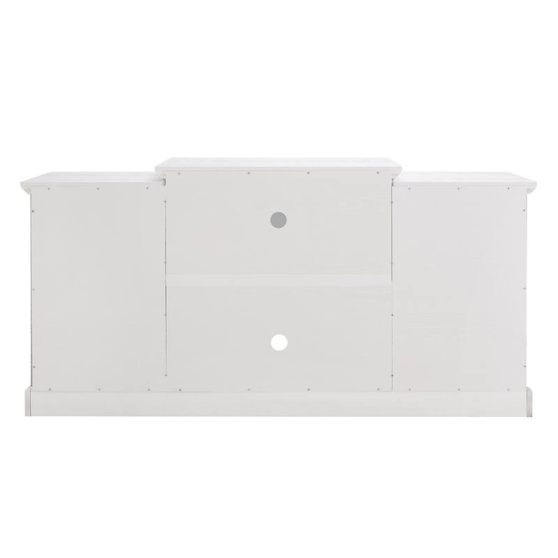 Media Console Table with Large Storage Cabinet