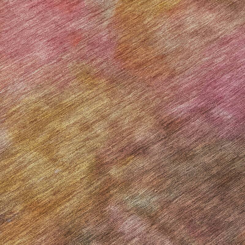 Machine Washable Indoor/ Outdoor Abstract Contemporary Chantille Rug