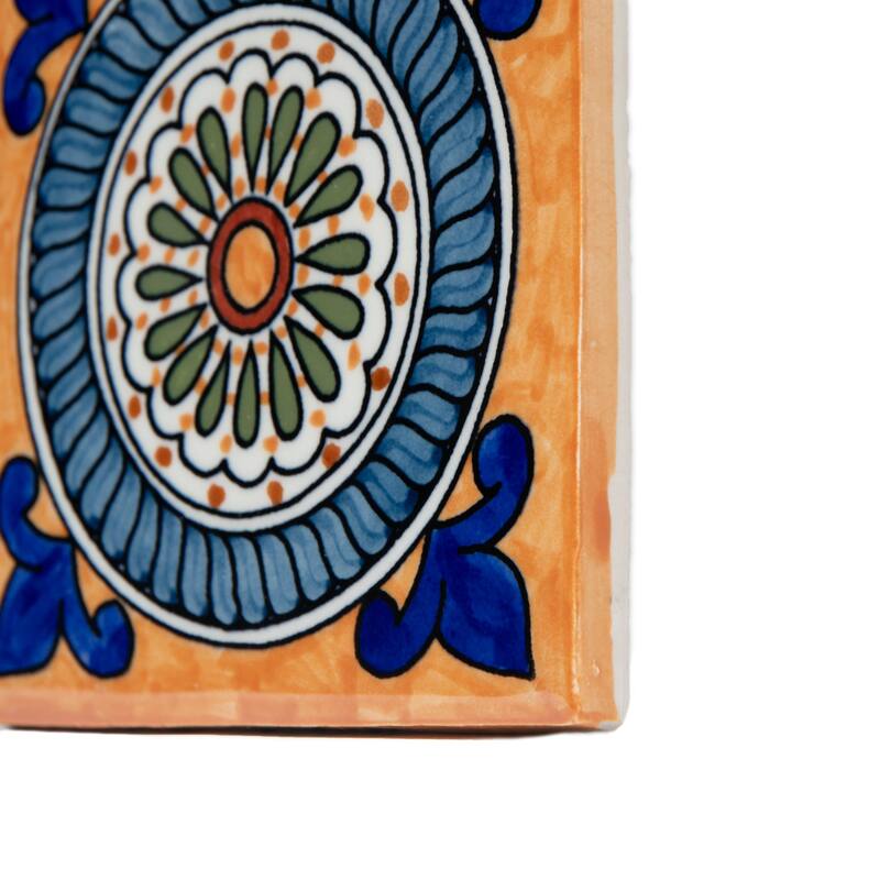 Merola Tile Provincial Deco Cabeca 6" x 6" Porcelain Wall Tile - (1 Tile)