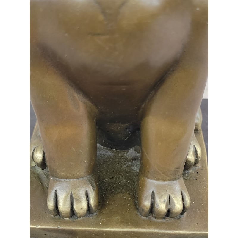 Fat Cat Gato Bronze Statue Sculpture Modern Art Figure After Fernando Botero