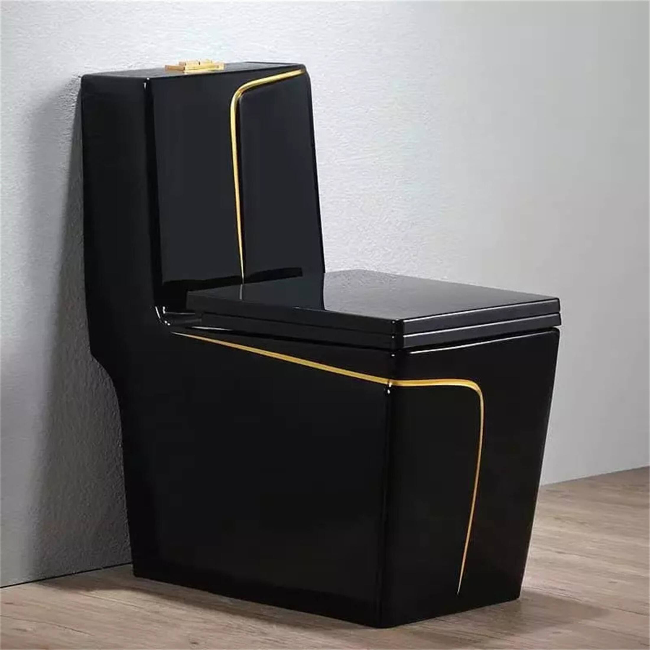 Black DualFlush Elongated OnePiece Toilet (Seat Included) Bed Bath