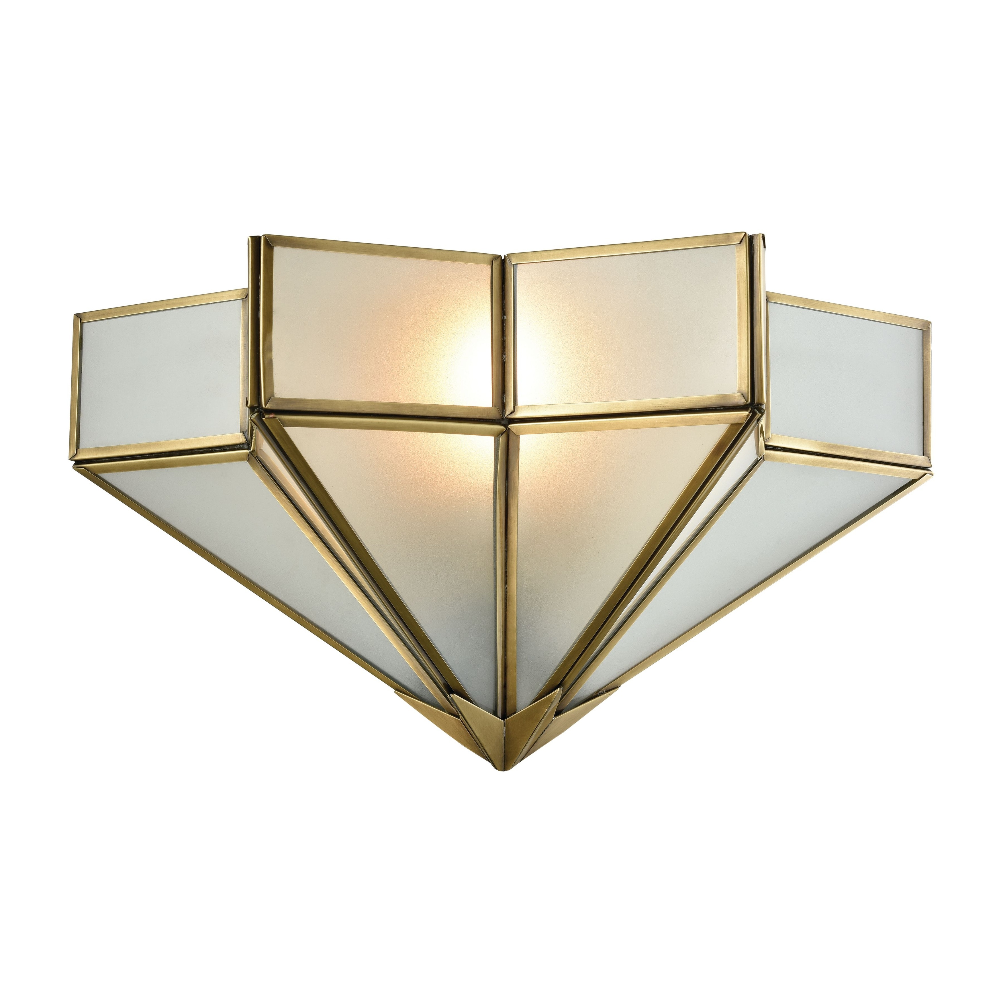 Decostar 8'' High 1-Light Sconce - Brushed Brass - 8 inch Tall
