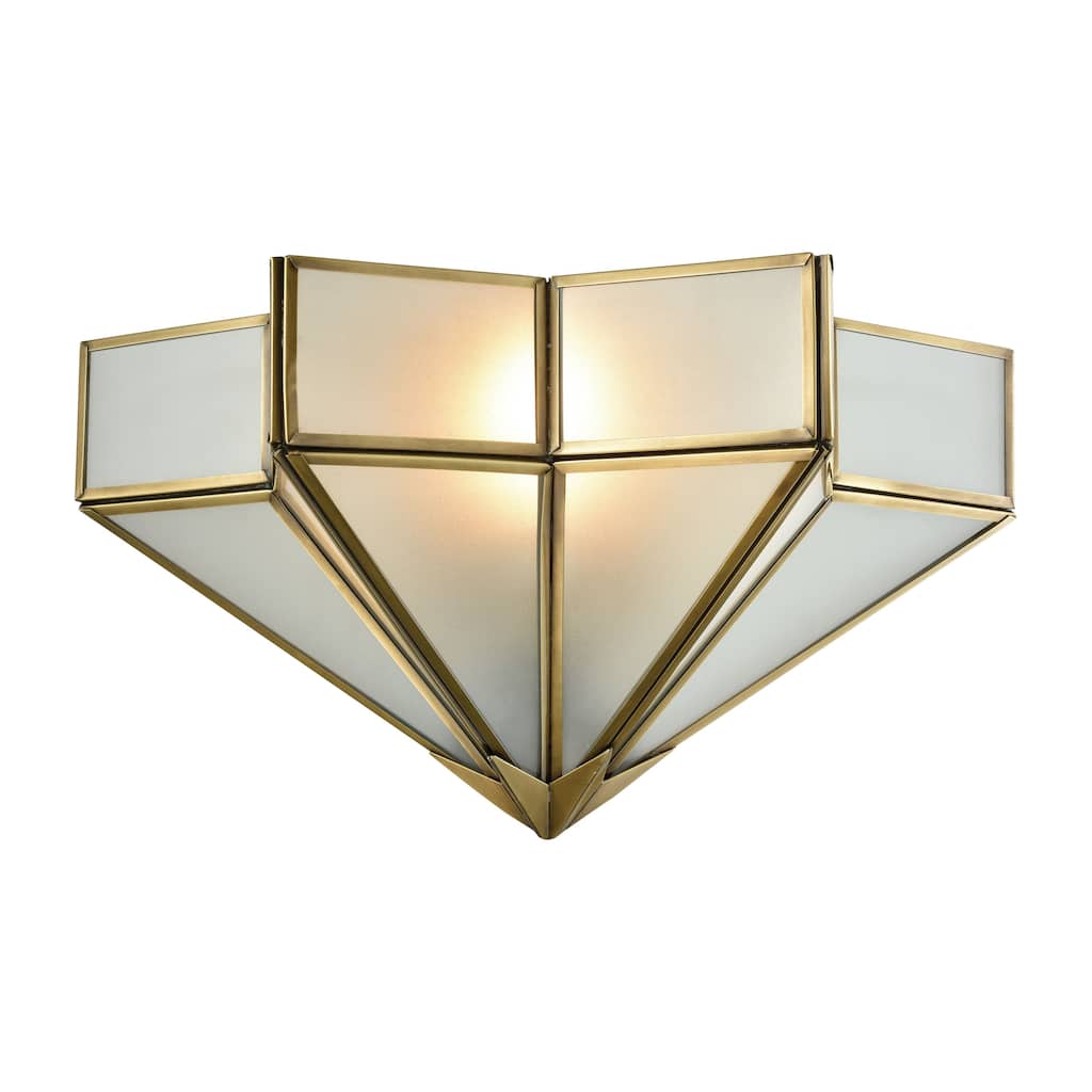 Decostar 8'' High 1-Light Sconce - Brushed Brass - 8 inch Tall