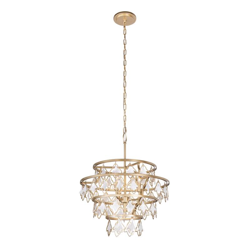 Varaluz Fleur 4-Light Chandelier - French Gold