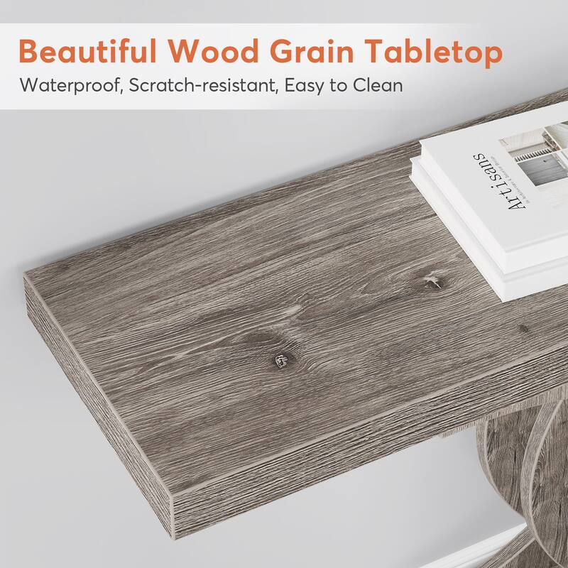 Console Tables for Entryway, Farmhouse 39" Wooden Sofa Table