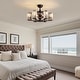 preview thumbnail 21 of 21, 6-Light Smart Crystal Column Caged Ceiling Fan Light - 27 inch-6 Lights