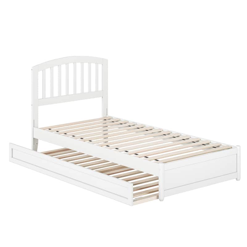 Lucia Platform Bed with Panel Footboard and Twin XL Trundle