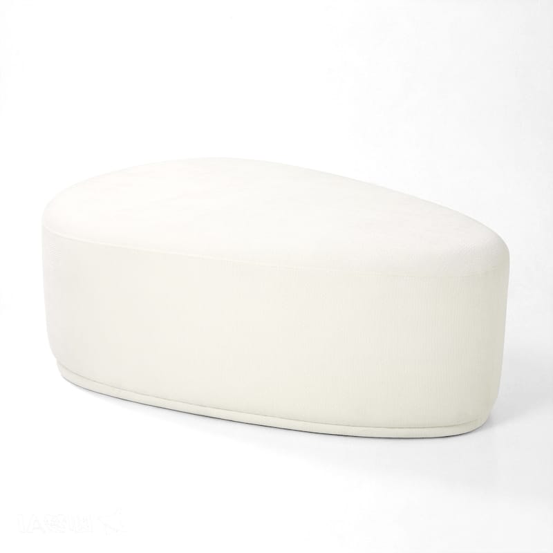 Bonnie 26"/43" W Chenille Small/ Oversized Triangular Cheese Ottoman