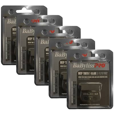 5x Babyliss Pro DLC 2.0MM Deep Tooth T-Blade FX707BD2