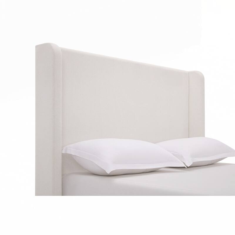 High Headboard Upholstered Platform Bed No Box Spring Needed