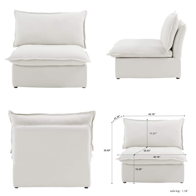 6-Piece Upholstered Sectional Corner Sofas