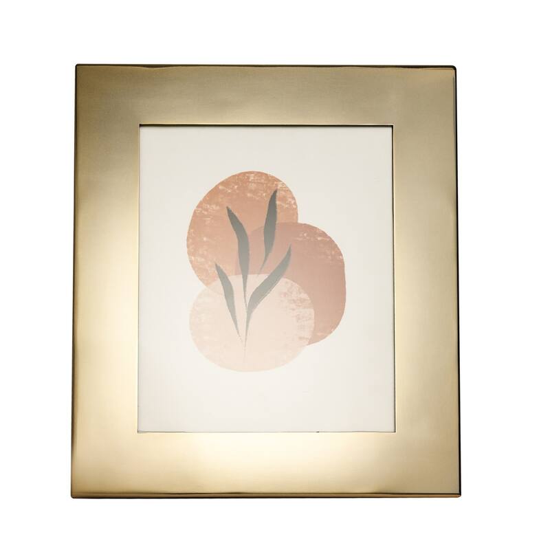 Stainless Steel Rectangular Picture Frame - for 8" x 10" Photo - Gold