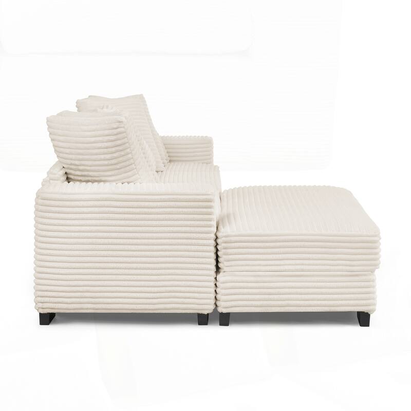 L-Shaped Modular Convertible Sofa