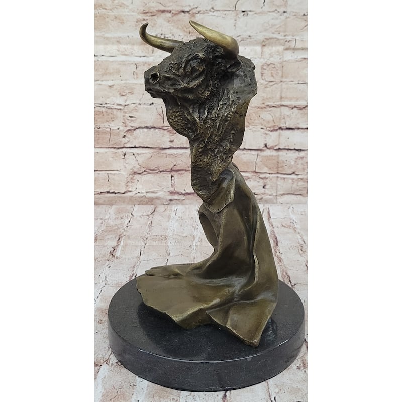 Abstract Bull Monument Sculpture Statue Original Art Bronze Sculpture Western Decor