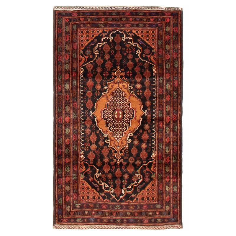 Teimani Black Rug 3'11" x 6'11" - 3'11 x 6'11 - Black - 3'11 x 6'11