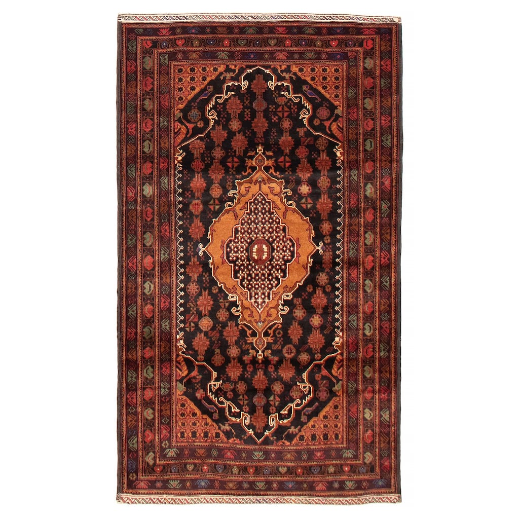 Teimani Black Rug 3'11" x 6'11" - 3'11 x 6'11