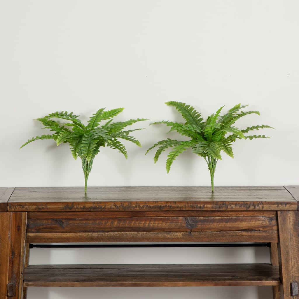 Boston Fern Artificial Plant - 19" - Set of 2