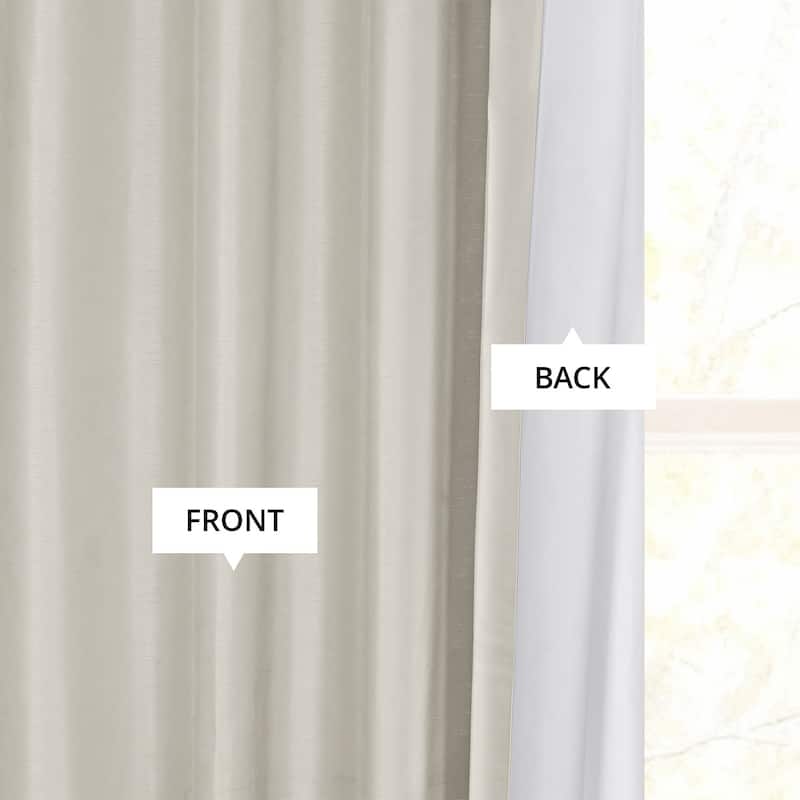 Exclusive Fabrics Vintage Textured Faux Dupioni Silk Room Darkening Curtains (1 Panel)