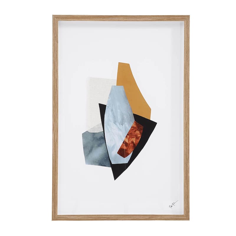 Renwil Odin Paper 2-Piece Wall Art with Light Walnut Frame