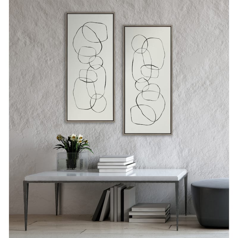 Kate and Laurel Sylvie Circles Canvas by Teju Reval of SnazzyHues