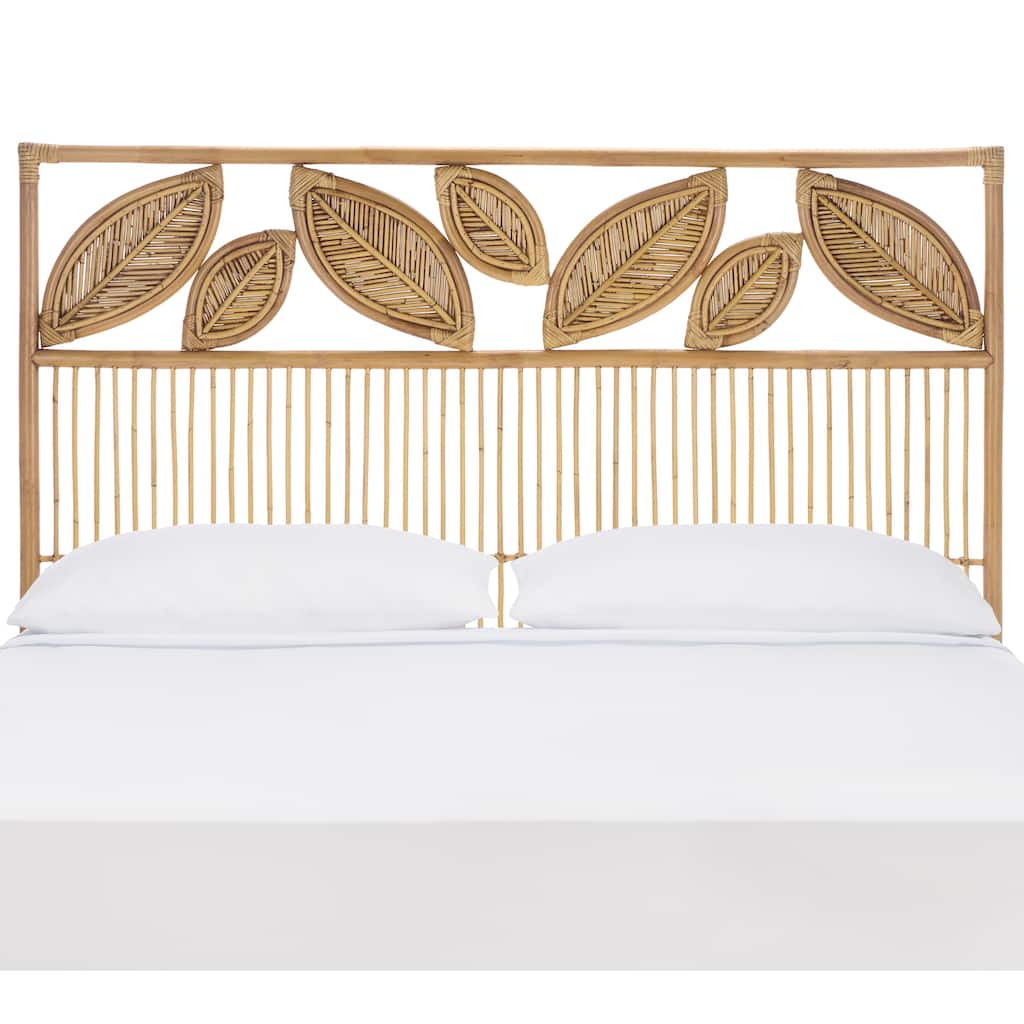SAFAVIEH Lusine Headboard, Handwoven Rattan & Solid Wood Design