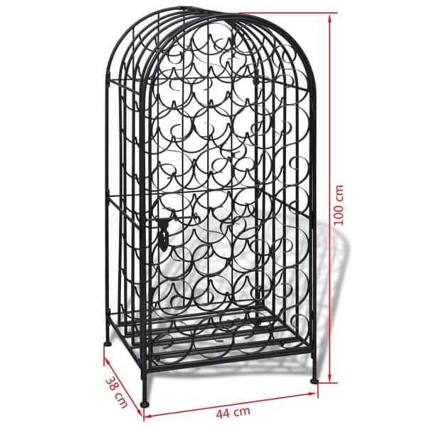 Shop Vidaxl Wine Rack For 35 Bottles Metal Overstock 19402535