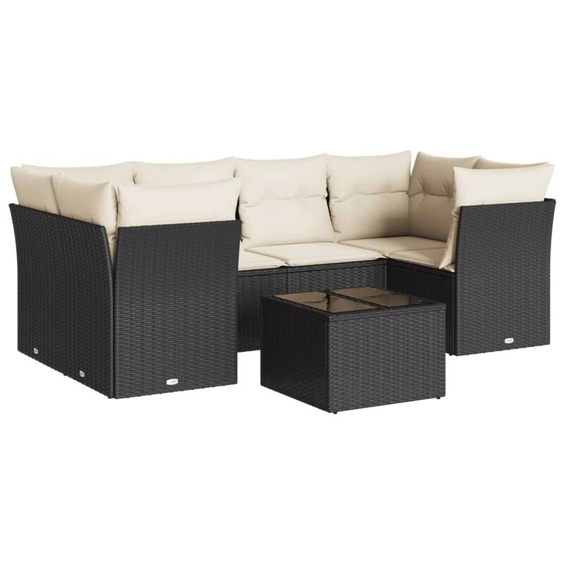 vidaXL Garden Sofa Set Black