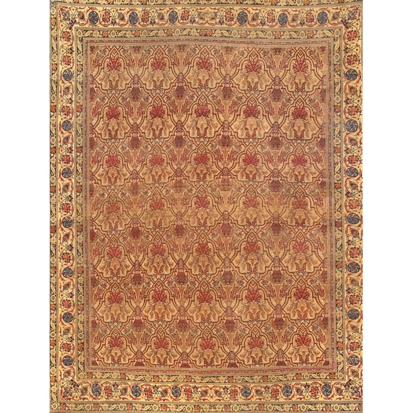 slide 1 of 1, Pasargad Home Kerman Collection Lamb's Wool Area Rug - 14' 6" X 19' 0" 14' 6" X 19' 0" - Ivory