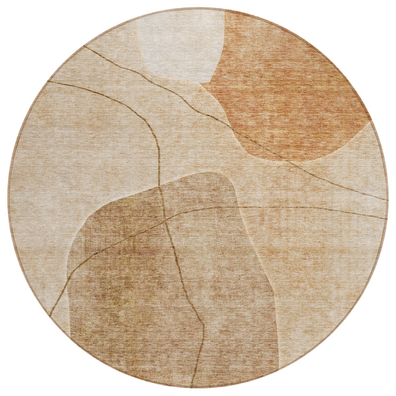HomeRoots Abstract Transitional Rectangle Outdoor Rug