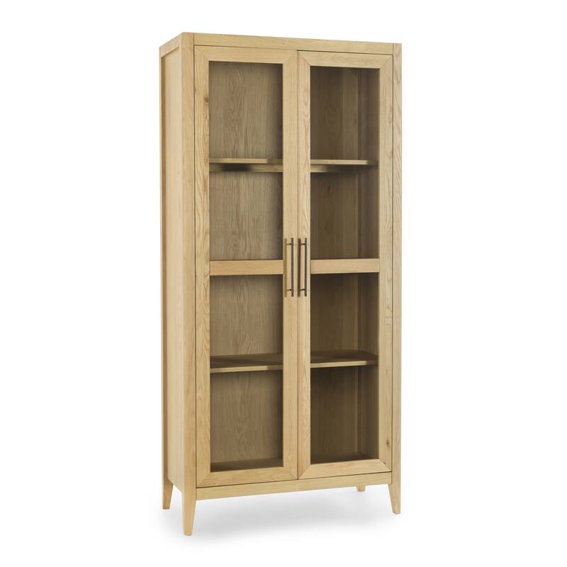 Beechgrove Curio Cabinet in Natural Brown by Kosas Home - 39Wx18Dx82H