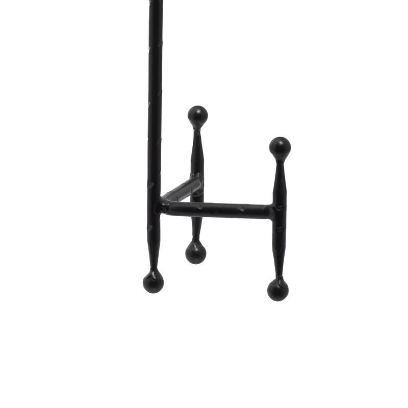 Metal Slim Display Easel with Ball Accents - Set of 3 Black or Gold - Roche River Decor