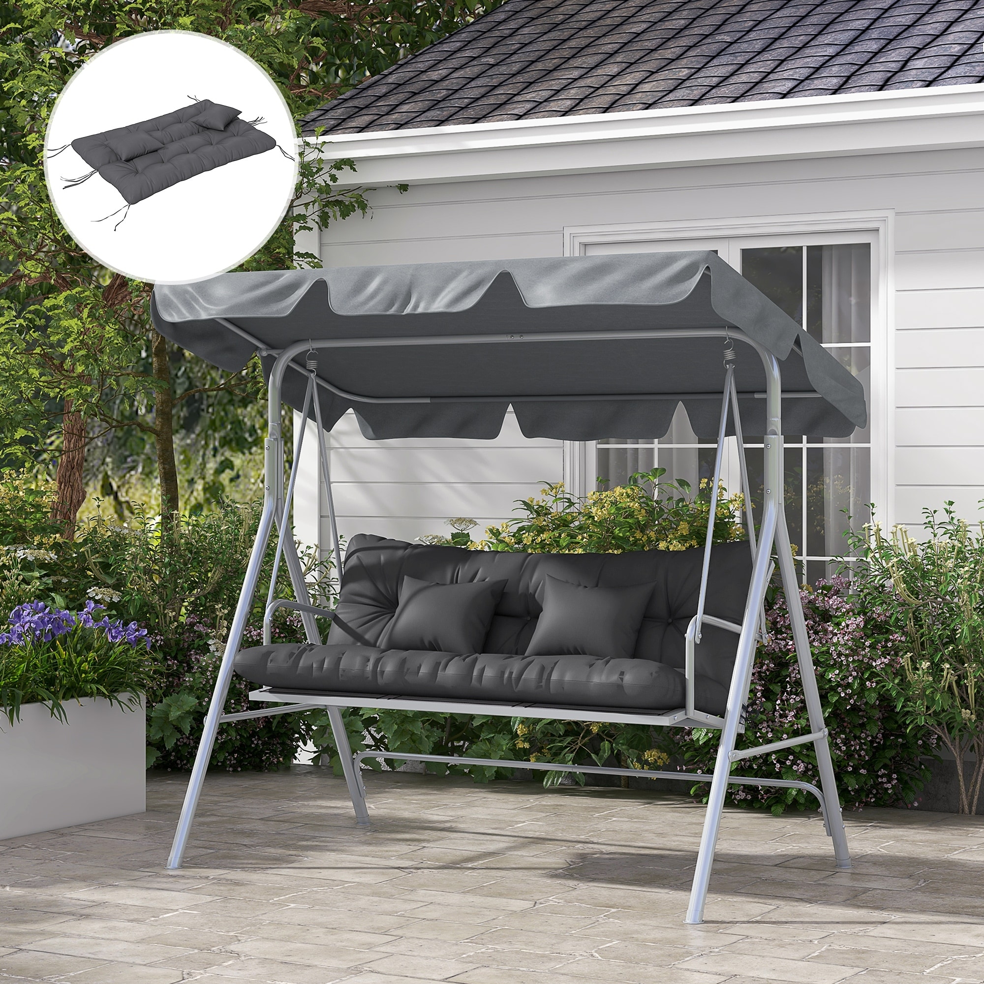 Outdoor bench seat and back cushions outlet
