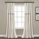preview thumbnail 12 of 26, Lush Decor Linen Button New Window Curtain Single Panel - 108" x 40" Off-White