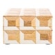 preview thumbnail 6 of 11, SAFAVIEH Home Aria Antique Ivory/Natural Brown Resin/Mango Wood Decorative Box Set of 2 - 9"W x 6"D x 4"H
