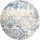 preview thumbnail 7 of 20, Home Dynamix Melrose Audrey Bohemian Ogee Area Rug 5'2" Round - Ivory Blue