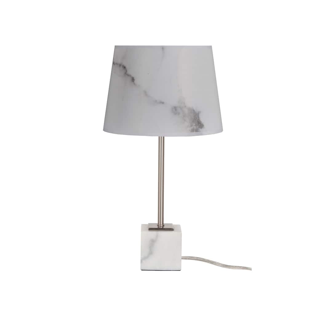 Marble Base Table Lamp with Grey Marble Shade