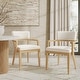 preview thumbnail 1 of 24, Christopher Knight Home - Mid-Century Modern Boucle Upholstered Dining Chair Set with Wood Frame - Set of 2 Beige+Oak