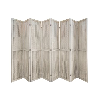 8-Panel Wooden Folding Room Privacy Divider Screen