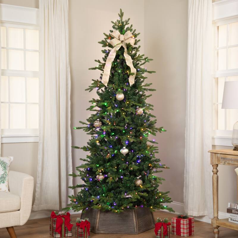 Real Touch™ Elite Pre-Lit Breckenridge Pine IPT Artificial Christmas Tree - 7' Dual Color LED - 7 Foot