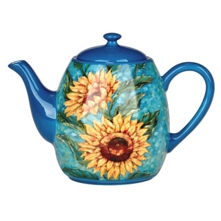 Certified International Golden Sunflowers Teapot - 9" x 5.25" x 6.5"