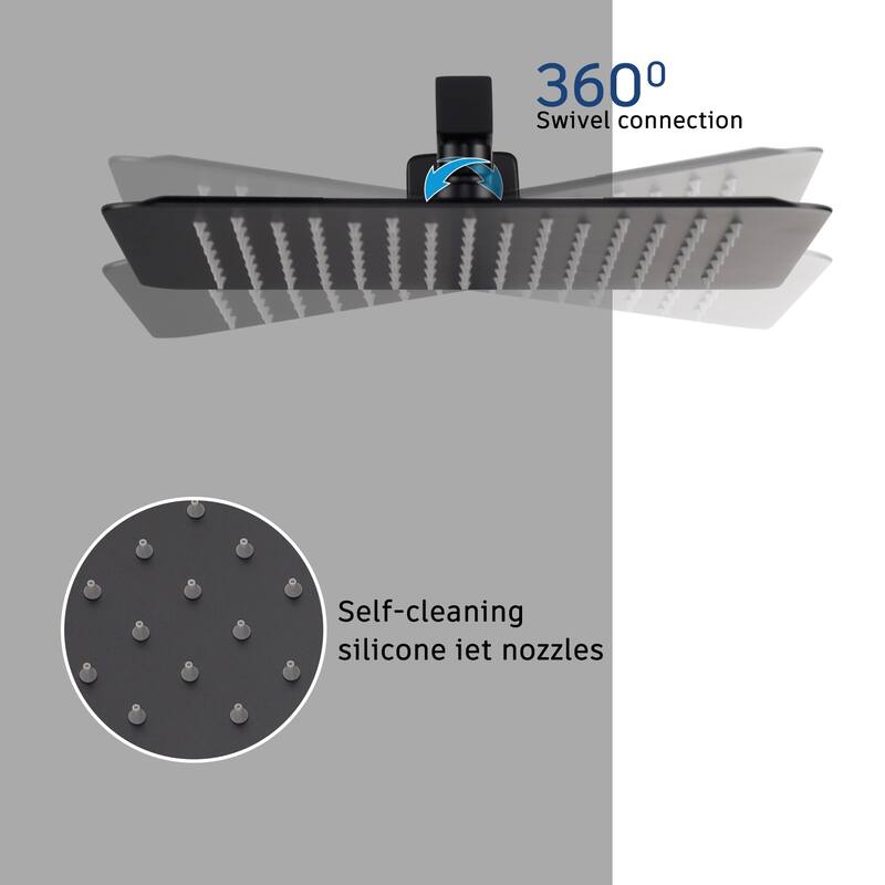 3 Function 10-inch Wall Mounted Dual Shower Heads Shower System