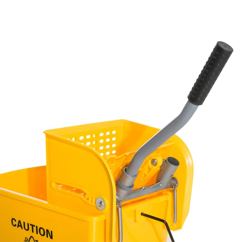 5 Gallon Mop Bucket With Side Press Wringer - 23.5" L x 10.75" W x 27.5" H