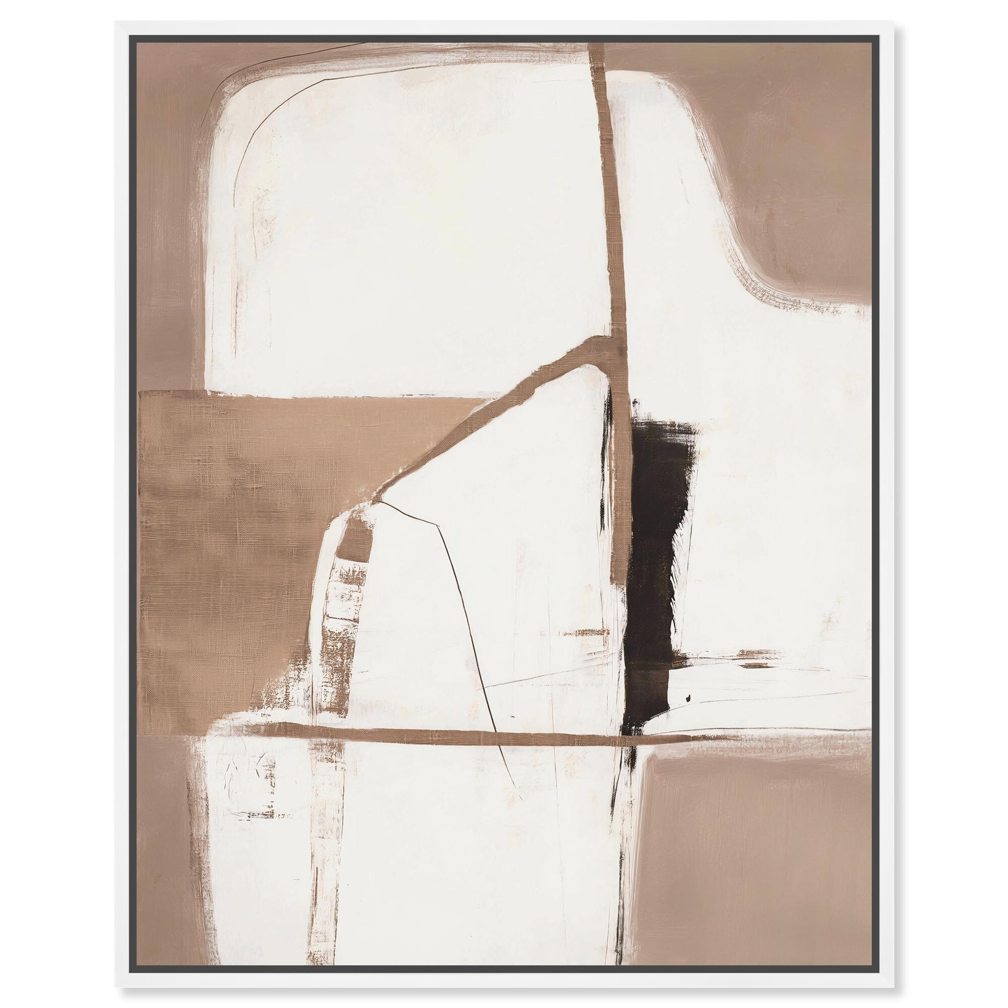 Reclining Form II Brown Decor Framed Canvas Print by Art Remedy